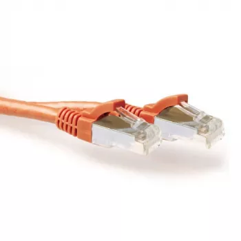 ACT Oranje 15 meter LSZH SFTP CAT6A patchkabel rastnasenfrei met RJ45-stekkers
