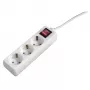 Hama 00137322 3-voudige stekkerdoos met schakelaar en kinderbeveiliging, 1,4 m, wit