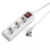 Hama 00137322 3-voudige stekkerdoos met schakelaar en kinderbeveiliging, 1,4 m, wit