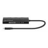 Manhattan USB-C dock/hub met kaartlezer, aansluitingen (x6): Ethernet, HDMI, USB-A (x3) en USB-C, met Power Delivery (100 W) naar de USB-C-aansluiting (let op: extra USB-C-voeding en USB-C-kabel vereist), universeel voor alle apparaten, aluminium, komt overeen met DKT30CSDHPD3