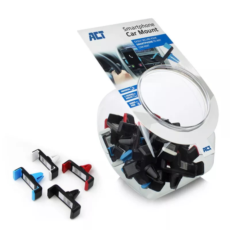 Passieve houder ACT smartphone-autohouder AC9000 ventilatierooster metalen clip