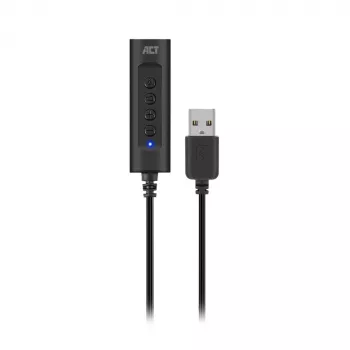 ACT AC9360 audiokaart USB 3,5 mm hoofdtelefoonaansluiting 4 toetsen