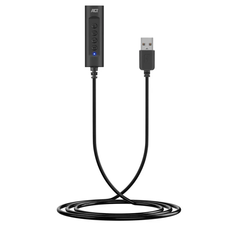 ACT AC9360 audiokaart USB 3,5 mm hoofdtelefoonaansluiting 4 toetsen