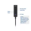 ACT AC9360 audiokaart USB 3,5 mm hoofdtelefoonaansluiting 4 toetsen