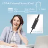 ACT AC9360 audiokaart USB 3,5 mm hoofdtelefoonaansluiting 4 toetsen