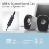 ACT AC9360 audiokaart USB 3,5 mm hoofdtelefoonaansluiting 4 toetsen