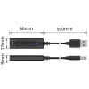 ACT AC9360 audiokaart USB 3,5 mm hoofdtelefoonaansluiting 4 toetsen