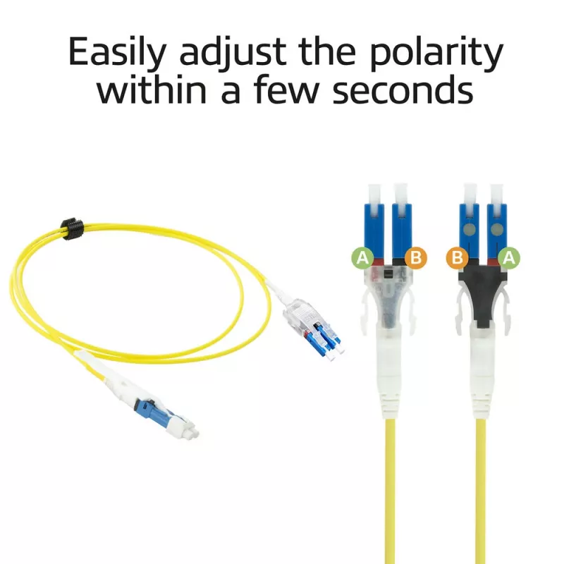 ACT 1,5 meter singlemode 9/125 OS2 polarity twist uniboot duplex glasvezel-patchkabel CS - LC