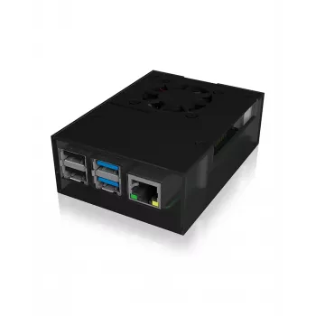 ICY BOX IB-RP108 behuizing antraciet, zwart