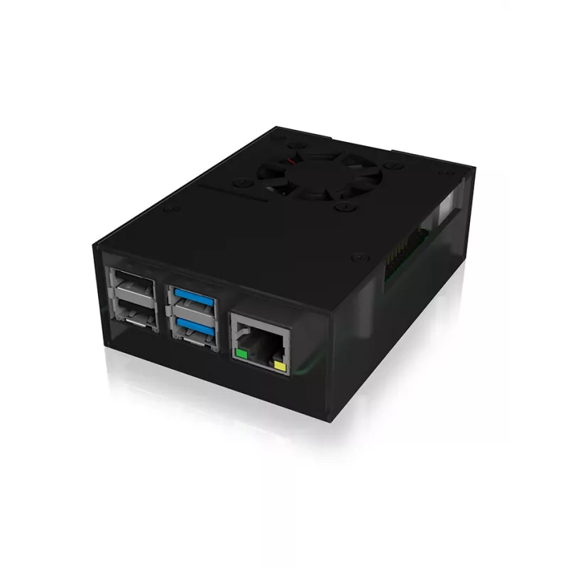 ICY BOX IB-RP108 behuizing antraciet, zwart