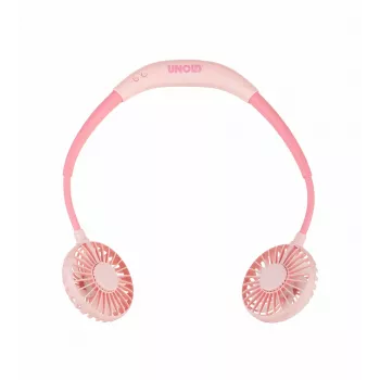 Unold nekventilator Breezy Pink, roze, 2 ventilatoren, 8 u, nekventilator, wit, 1 stuk