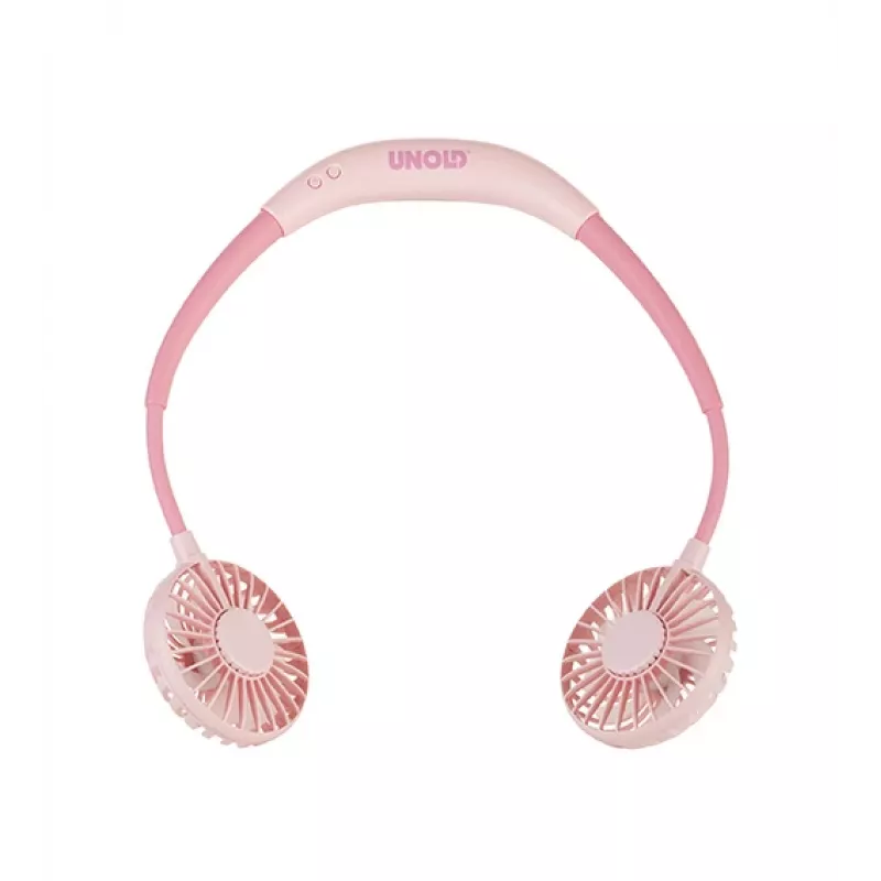 Unold nekventilator Breezy Pink, roze, 2 ventilatoren, 8 u, nekventilator, wit, 1 stuk