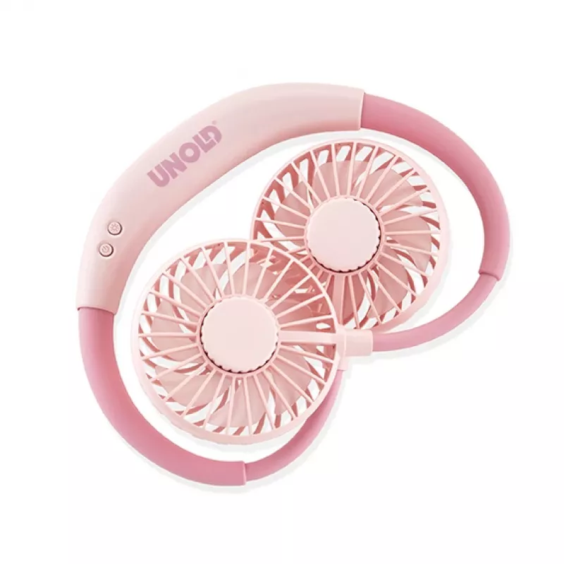 Unold nekventilator Breezy Pink, roze, 2 ventilatoren, 8 u, nekventilator, wit, 1 stuk