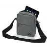 Schoudertas WEDO 59 350512 — polyester grijs unisex schouder-/handtas, rits
