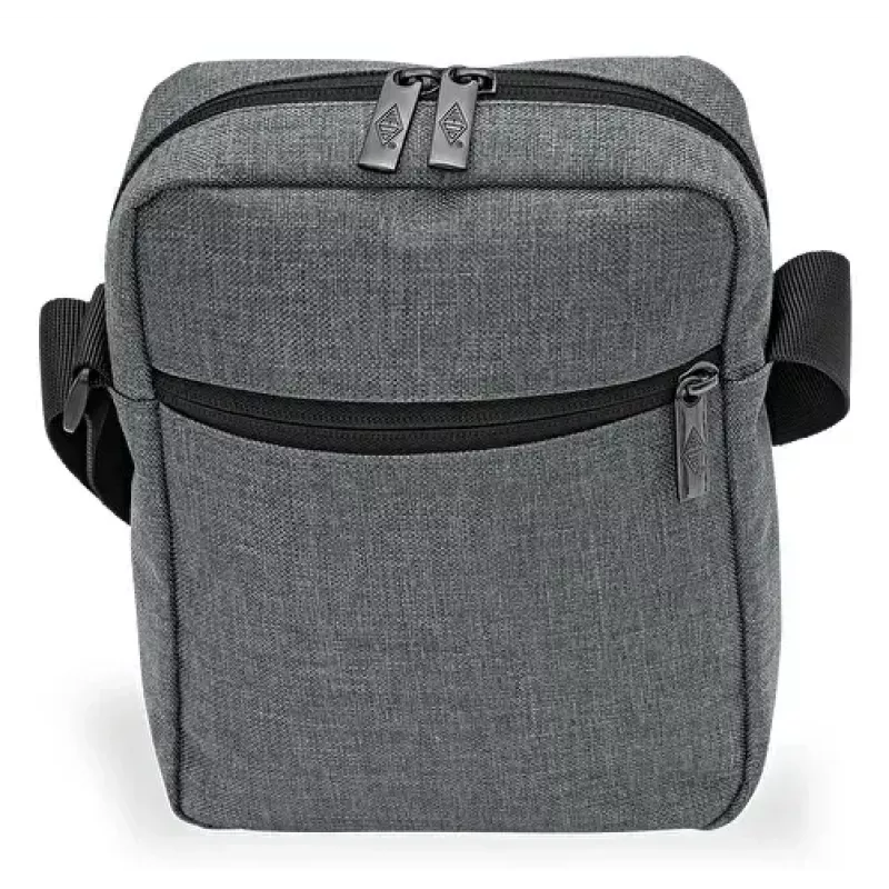 Schoudertas WEDO 59 350512 — polyester grijs unisex schouder-/handtas, rits