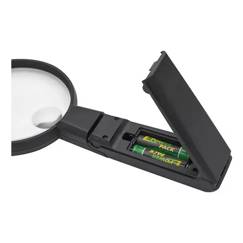 Hand-ledloep WEDO 271 7565 — 5× vergroting, batterijgevoed, zwart/wit