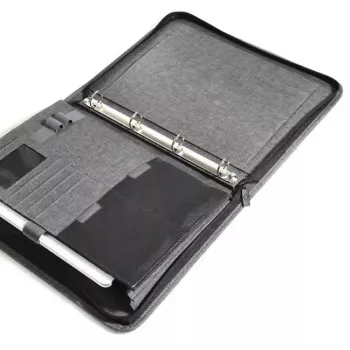 Personal organizer WEDO 58 354412 A4 grijs polyester met 4-ringmechaniek