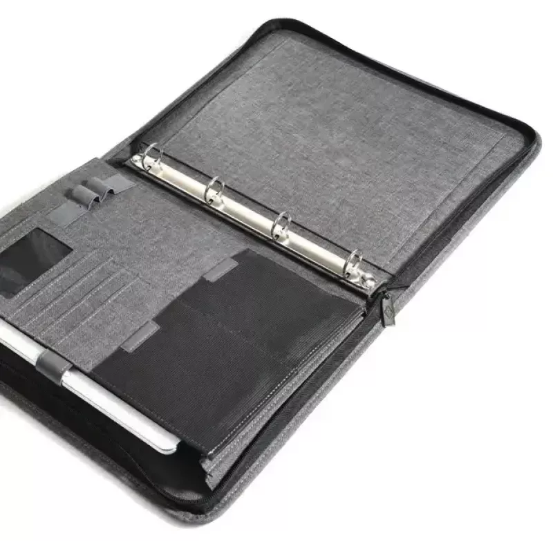 Personal organizer WEDO 58 354412 A4 grijs polyester met 4-ringmechaniek