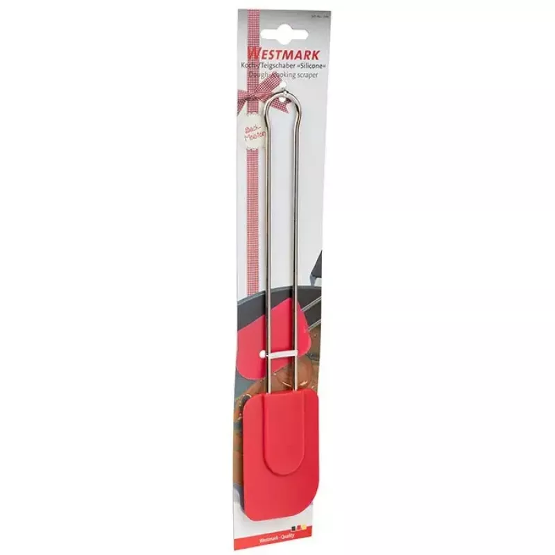 Siliconen deegschraper Westmark 15462270 rood siliconenblad RVS handgreep