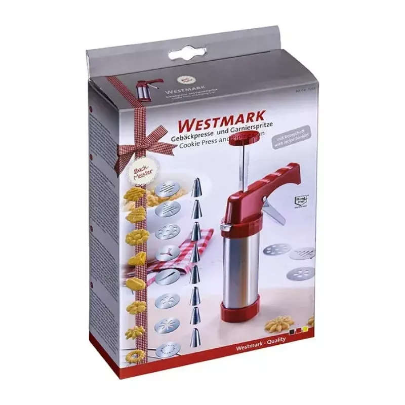 Koekjesspuit Westmark 32332260 rood zilver kunststof RVS