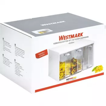 Dispenser Westmark Roma rechthoekig 3 L transparant wit