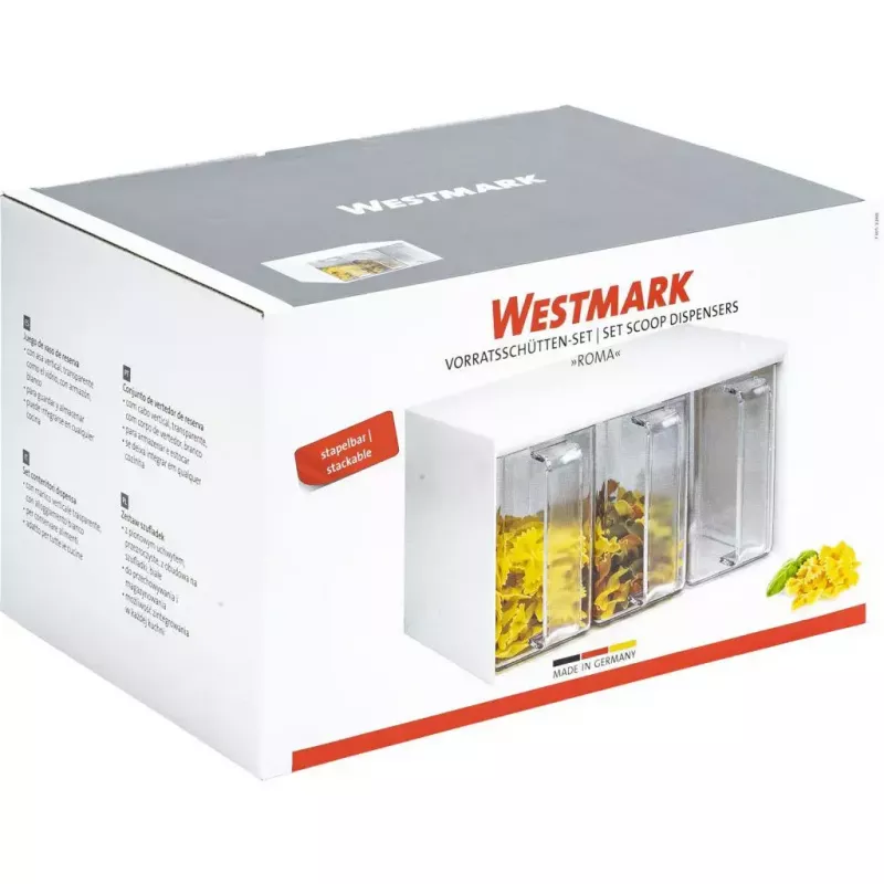 Dispenser Westmark Roma rechthoekig 3 L transparant wit