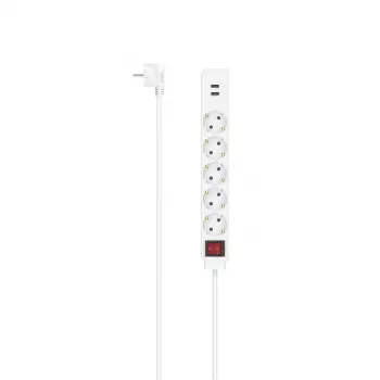 Hama 00223183 stekkerdoos 1,4 m 5 stopcontacten binnen wit