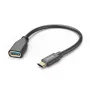Hama 00125105 USB OTG-adapterkabel, USB-C-stekker naar USB-A-aansluiting, 0,15 m, zwart