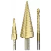 kwb 525890 Trapborenset met freesboor, 3 stuks, 4-12 mm / 4-30 mm / 6 mm, HSS TiN