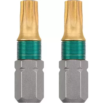 Schroevendraaier-bits KWB 124215 2 stuks Torx T15 25 mm zeskant