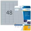 Zelfklevende printeretiketten HERMA Labels A4 45,7x21,2 mm zilver folie glanzend