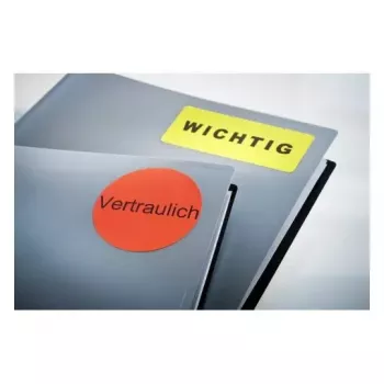 Avery Zweckform L6005-25 Zelfklevende etiketten, fluorescerend rood, A4, permanente lijm, 25 vellen