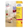 Avery Zweckform L6005-25 Zelfklevende etiketten, fluorescerend rood, A4, permanente lijm, 25 vellen