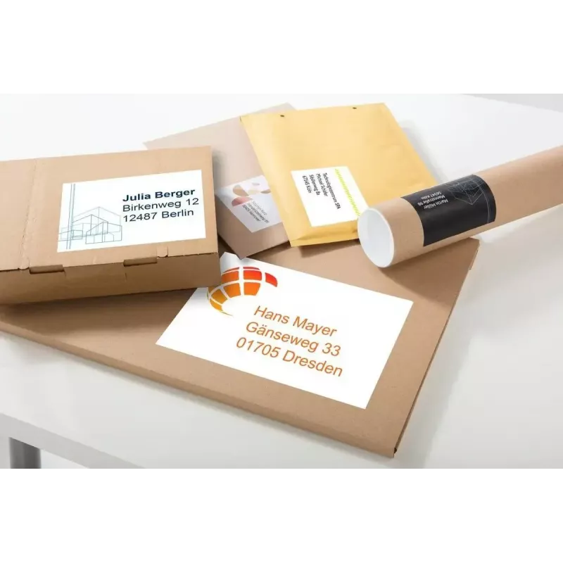 Zelfklevende rechthoekige etiketten Avery Zweckform 6119, permanent hechtend, wit, 30 stuks