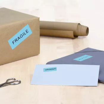 Labels HERMA kleur A4 70x37 mm blauw papier mat 2400 stuks