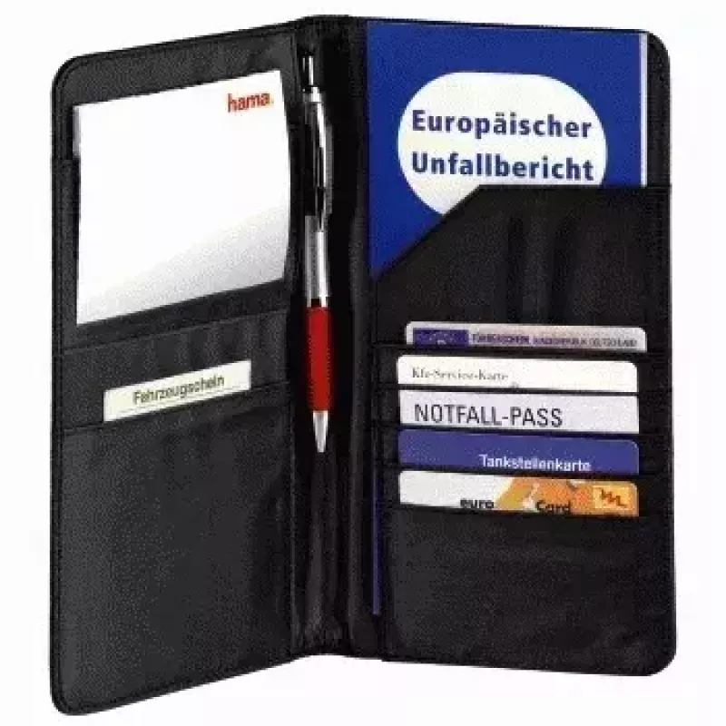 Hama 00083970 portemonnee/kaarthouder/reisdocumentenhouder zwart polyester