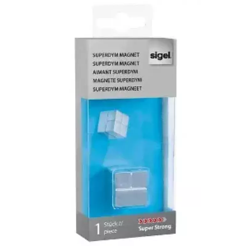 Koelkastmagneet Sigel C20 aluminium zilver