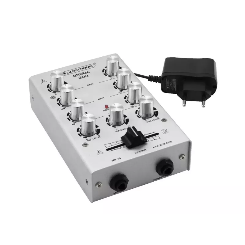 Audiomixer Omnitronic 10006881 2 kanalen 20 - 20000 Hz zilver