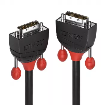 Lindy 2m DVI-D Single Link kabel, Black Line