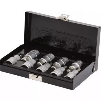 Dopsleutelset KS Tools 911.1321 1/2 inch aandrijving metrisch 2,2 cm diameter