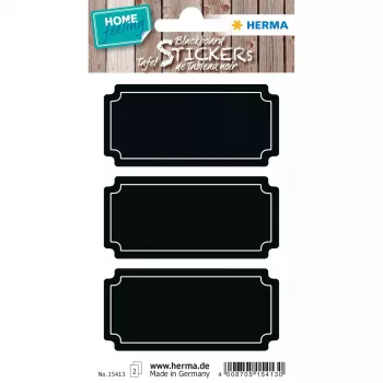 Zelfklevend etiket HERMA 15413 permanent zwart 6 stuks