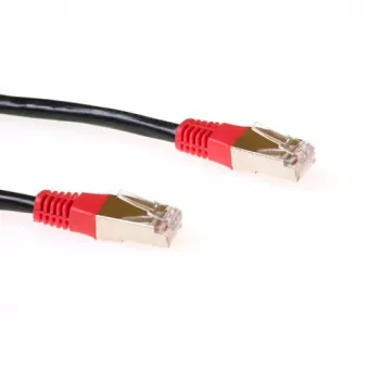 ACT zwart 0,5 meter LSZH F/UTP CAT5E patchkabel cross met RJ45-stekkers