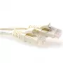 ACT ivoor 2 meter U/UTP CAT6-patchkabel zonder rastang met RJ45-stekkers