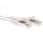 ACT wit 0,5 meter SFTP CAT6A-patchkabel zonder rastang met RJ45-stekkers