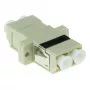ACT glasvezel LC-Duplex-adapter Multimode OM1/OM2 flens, LC/LC, ivoor, Multimode, keramisch, OM1, 1 stk.