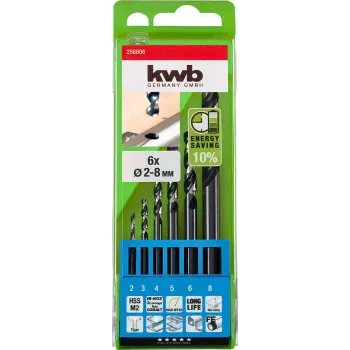 Borenset KWB 258806 6 stuks rechtsdraaiend