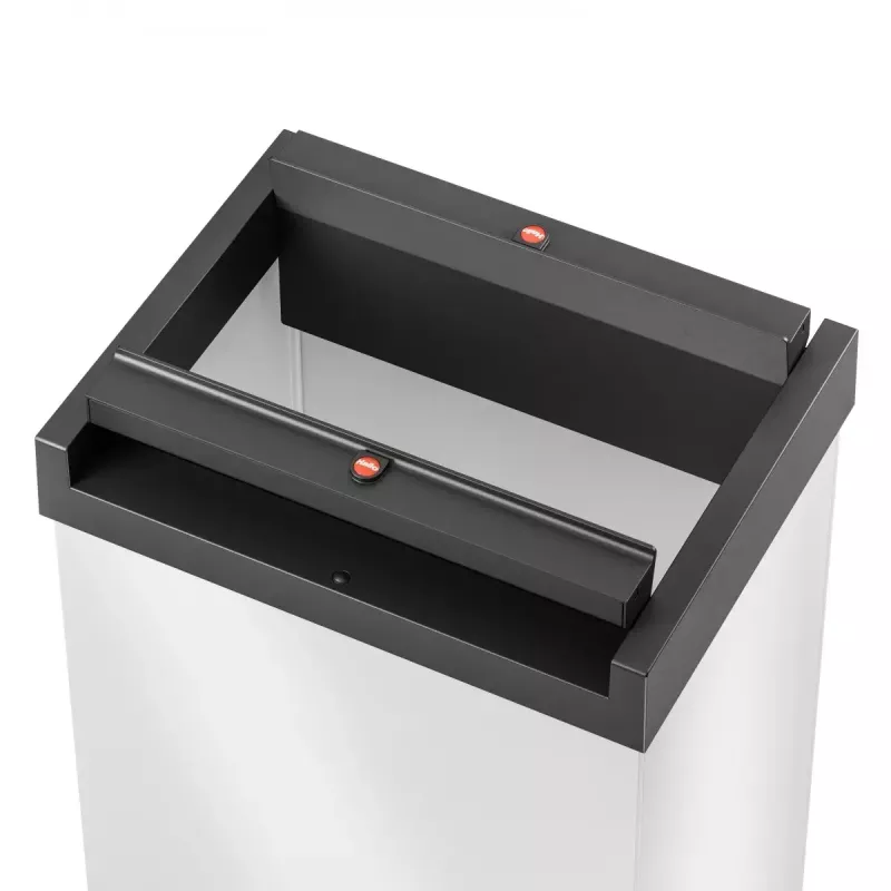 Hailo Big-Box Swing L rechthoekige stalen afvalbak wit