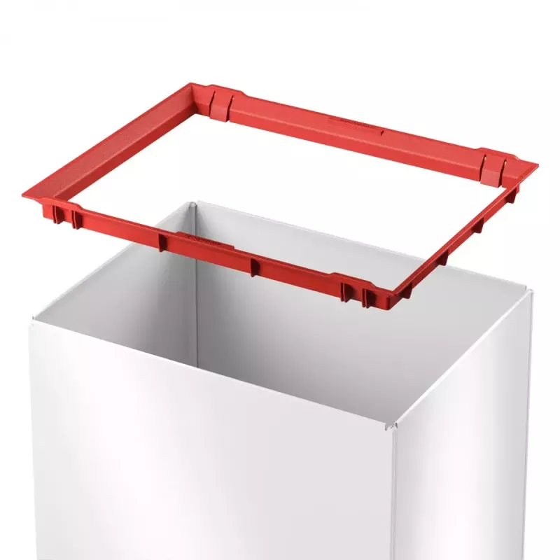 Hailo Big-Box Swing L rechthoekige stalen afvalbak wit