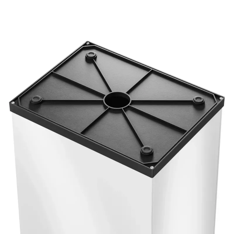 Hailo Big-Box Swing L rechthoekige stalen afvalbak wit