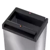 Hailo Big-Box Swing L rechthoekige stalen afvalbak zilver